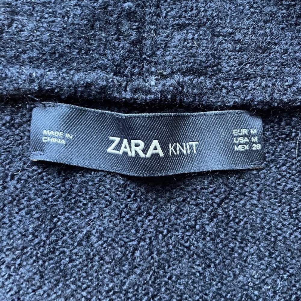 Zara Navy Blue Buttondown Cardigan in Medium - Picture 4 of 7